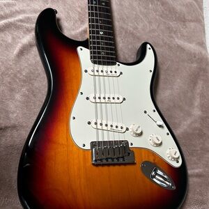 Fender Sunburst Stratocaster with White and Black Accents